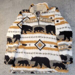 Cabin Fever by Ramatex Sherpa Pullover Bear Sweater